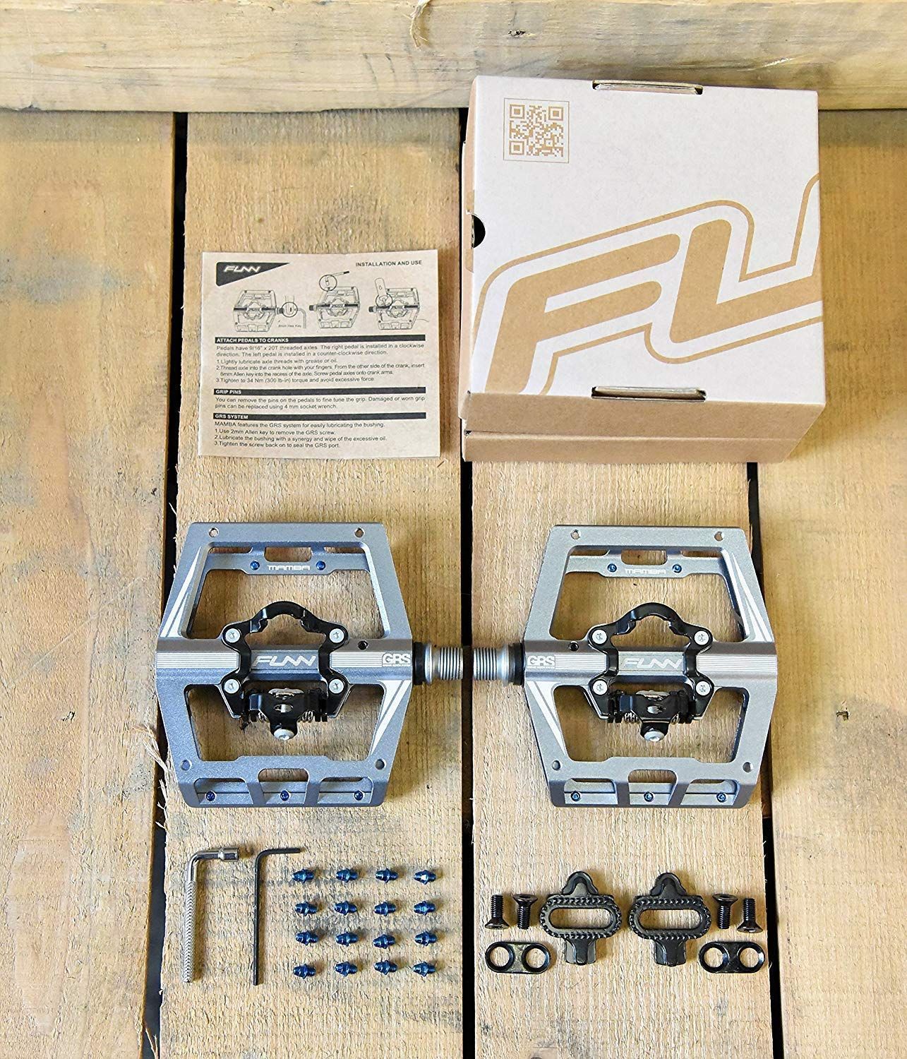 Funn マンバ Mamba ビンディング ペダル - 片面 SPD 対応 マウンテンバイク ペダル - 片面 フラットペダル - マウンテンバイク BMX 自転車 グラベル自転車に適用 自転車 ペダル 9|16??鋼車軸