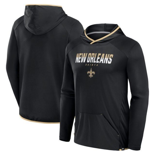 【送料無料】 ファナティクス メンズ Tシャツ トップス Men's Fanatics Black New Orleans Saints Transitional Defender Hoodie Long Sleeve T-Shirt Snt Black