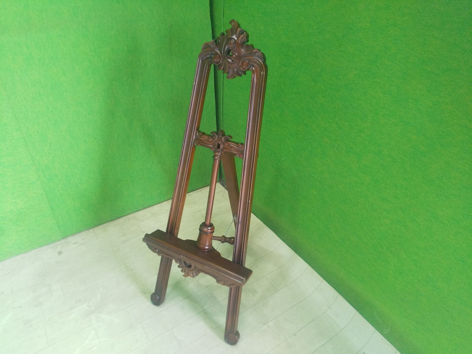 イーゼル コモ マホガニー製□絵画・立て看板・ウェルカムボード□C