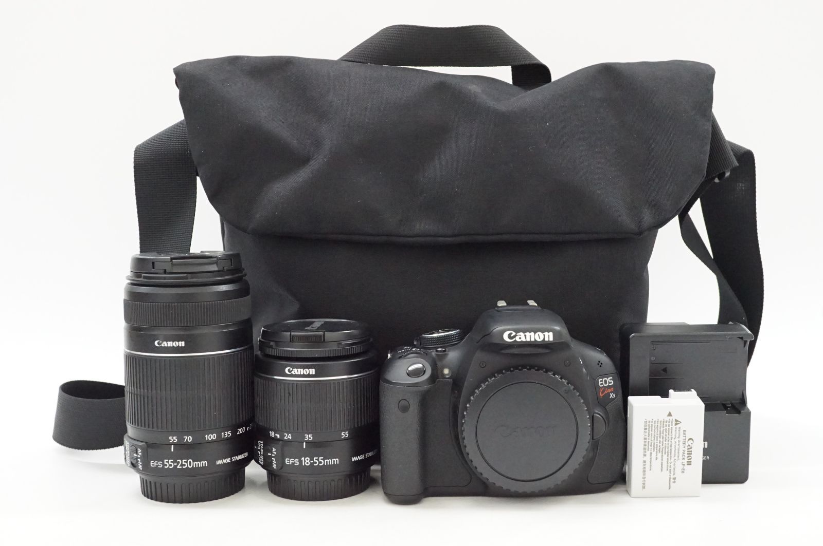 Y41359-1)Canon EOS Kiss X5 デジタル一眼レフカメラ ダブルレンズ 