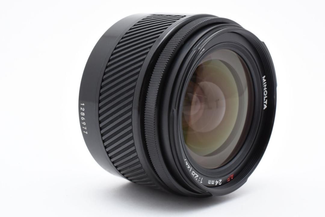 MINOLTA AF 24mm F2.8 純正フード付 C009 - メルカリ