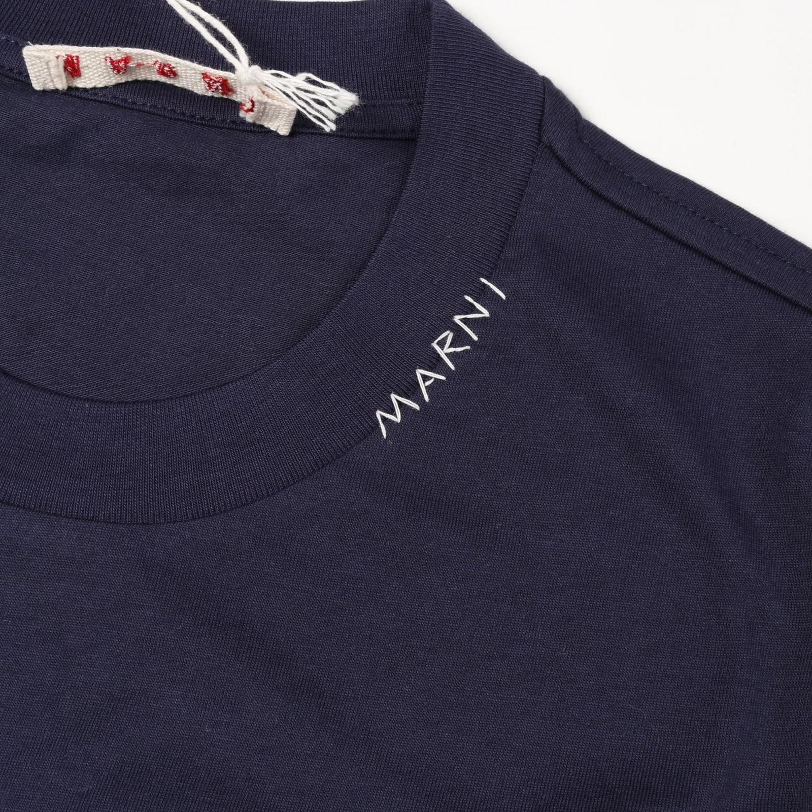 マルニ MARNI カットソー ロゴ刺繍 THJE0211X2 ネイビー コットン T 