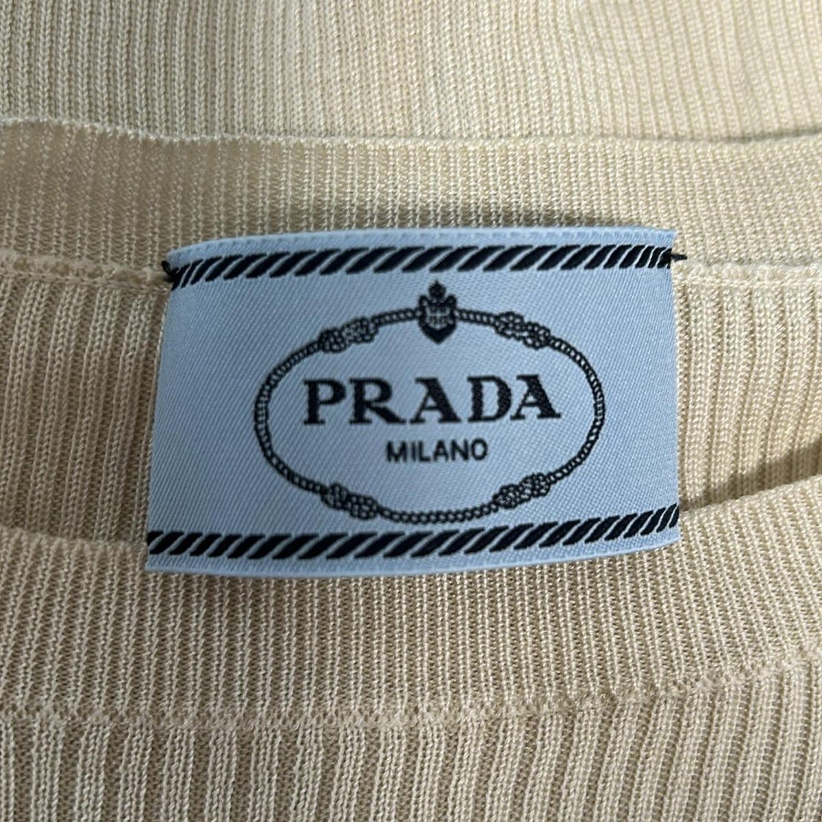 PRADA - PRADA(プラダ) 長袖セーター サイズ38 P26471 S222 11PJ イエロー タートルネック/2022年 PRADA - PRADA(プラダ) 長袖セーター サイズ38 P26471 S222 11PJ