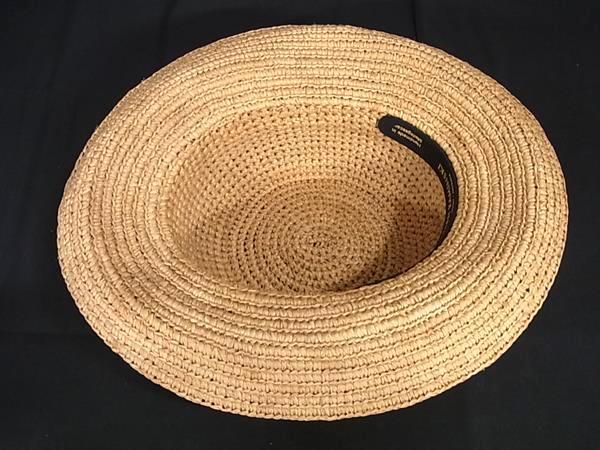 PRADA プラダ 麦わら帽子 ブラックとベージュ ベージュ系 PRADA(プラダ