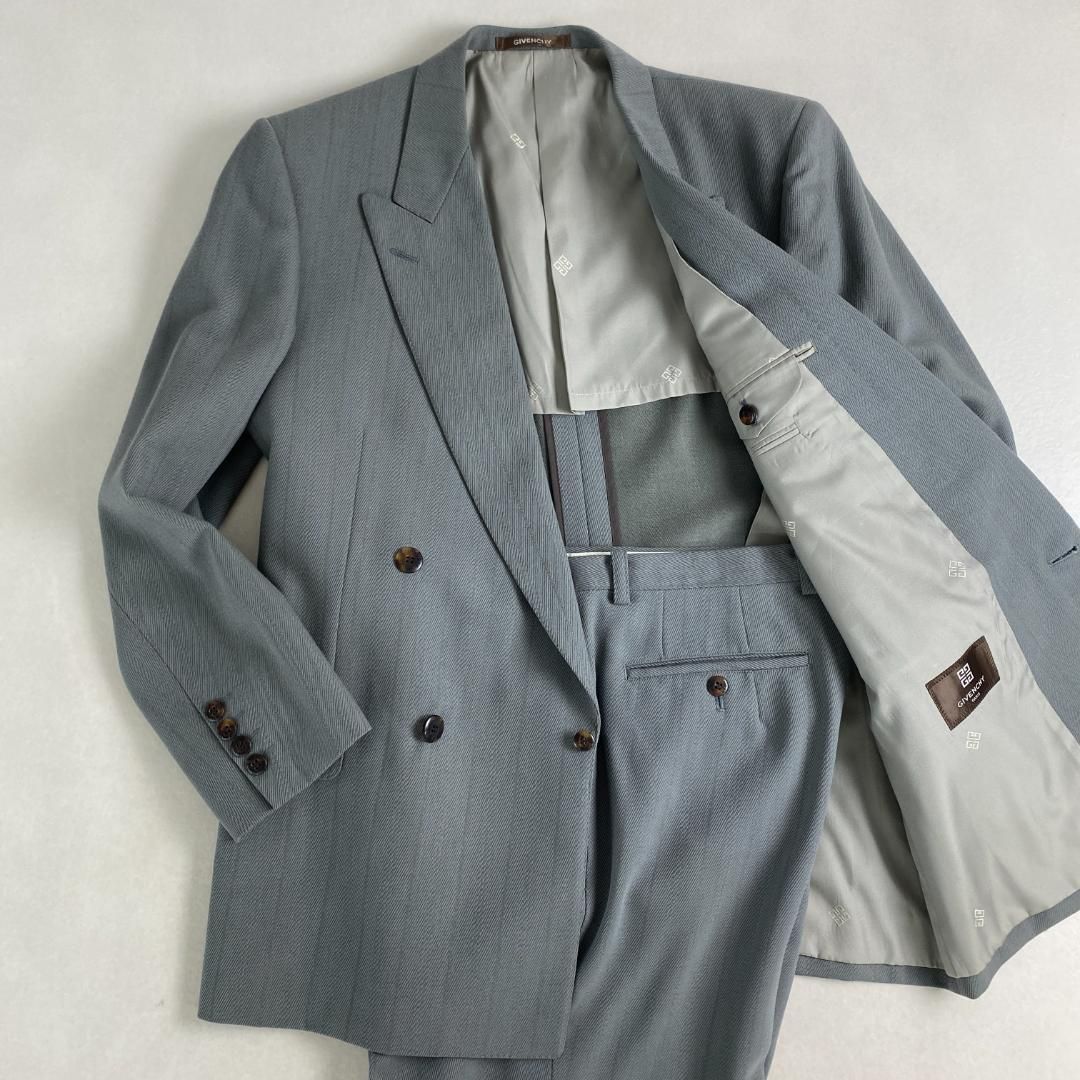 GIVENCHY ジバンシー スーツ ダブルブレスト大きいサイズ 毛 170 M L相当