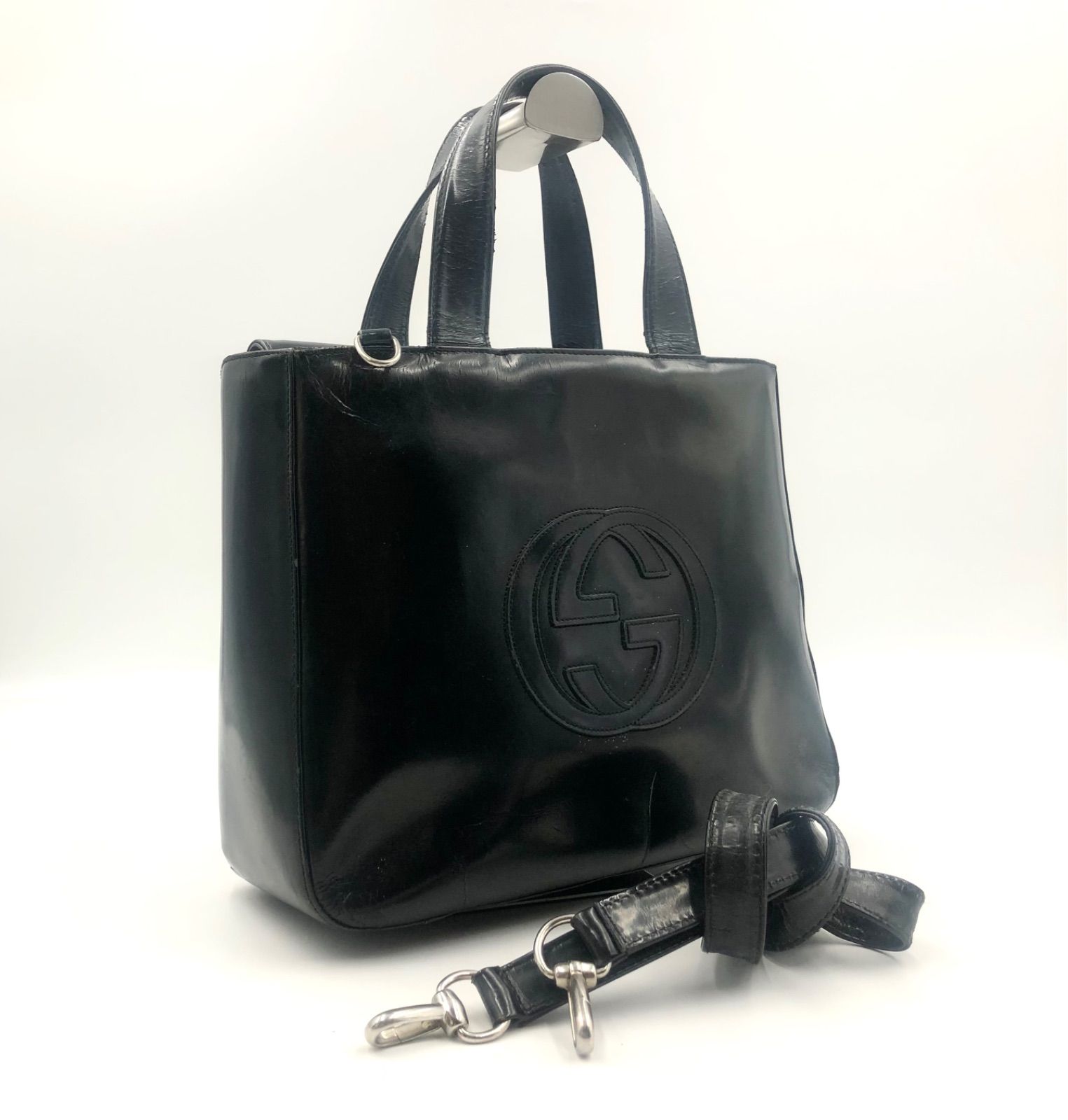 GUCCI グッチ ソーホー 2way トートバッグ ショルダーバッグ パテント