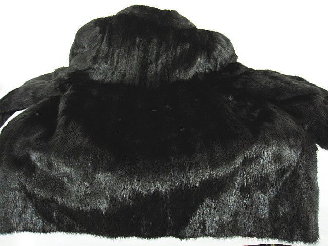 【美品】SAGAMINK  ブラック　金タグ　13号 美品 サガミンク 金サガ 金タグ ダークブラウン ブラック系 コート 13