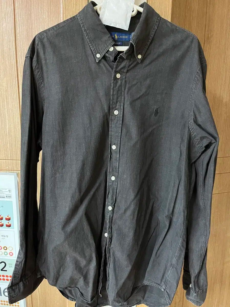 Ralph Lauren ラルフローレン 黒 シャツ コットン L