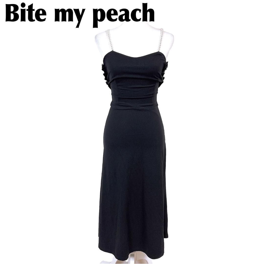 Bite my peach パールキャミソールワンピースドレスワンピ 0
