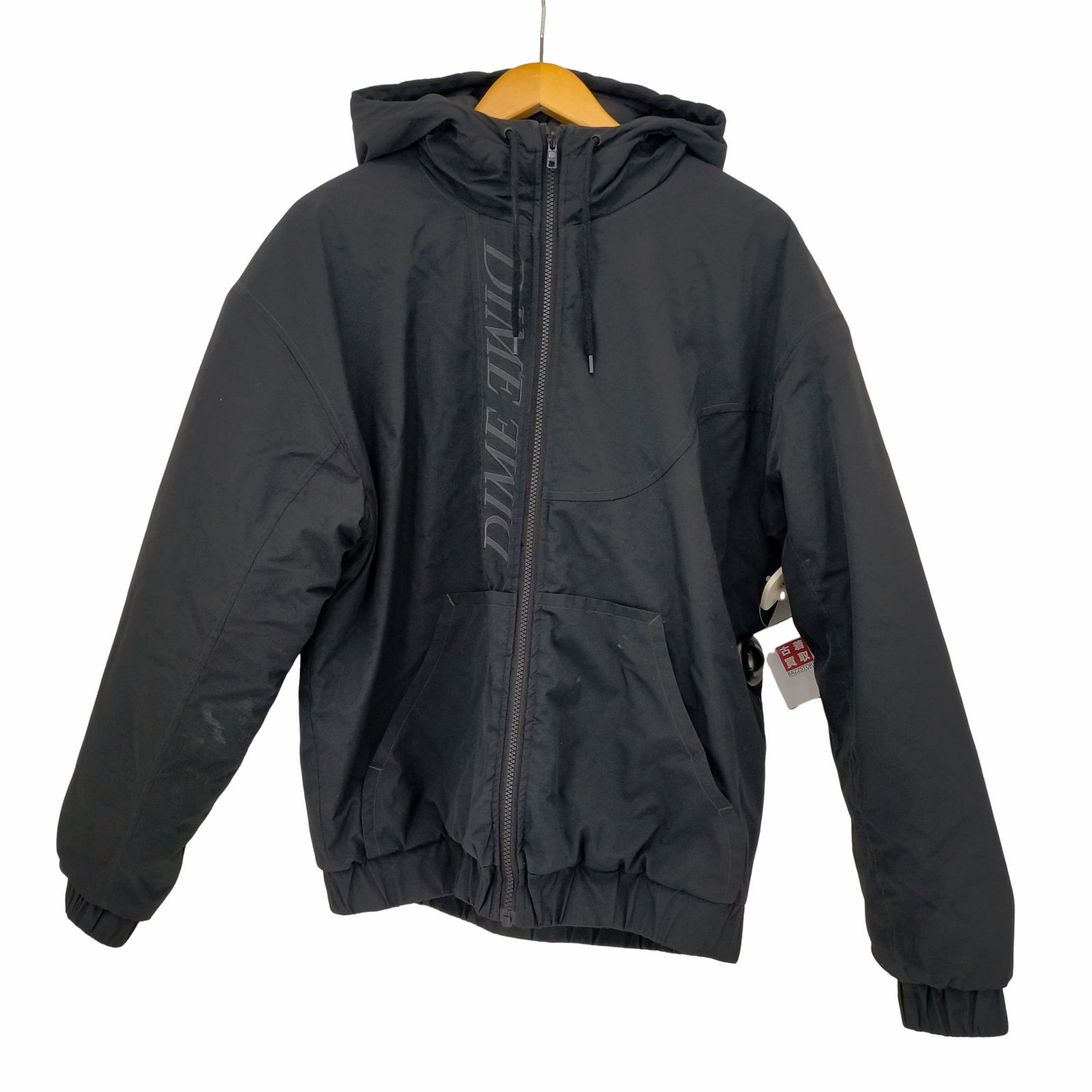 Dime Quilted Hooded Jacket - Black ダイム