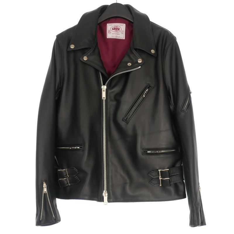 専用　JAMES GROSE KANSANブラック ダブルライダースジャケット ジェームスグロース JAMES GROSE KANSAN JACKET ダブル