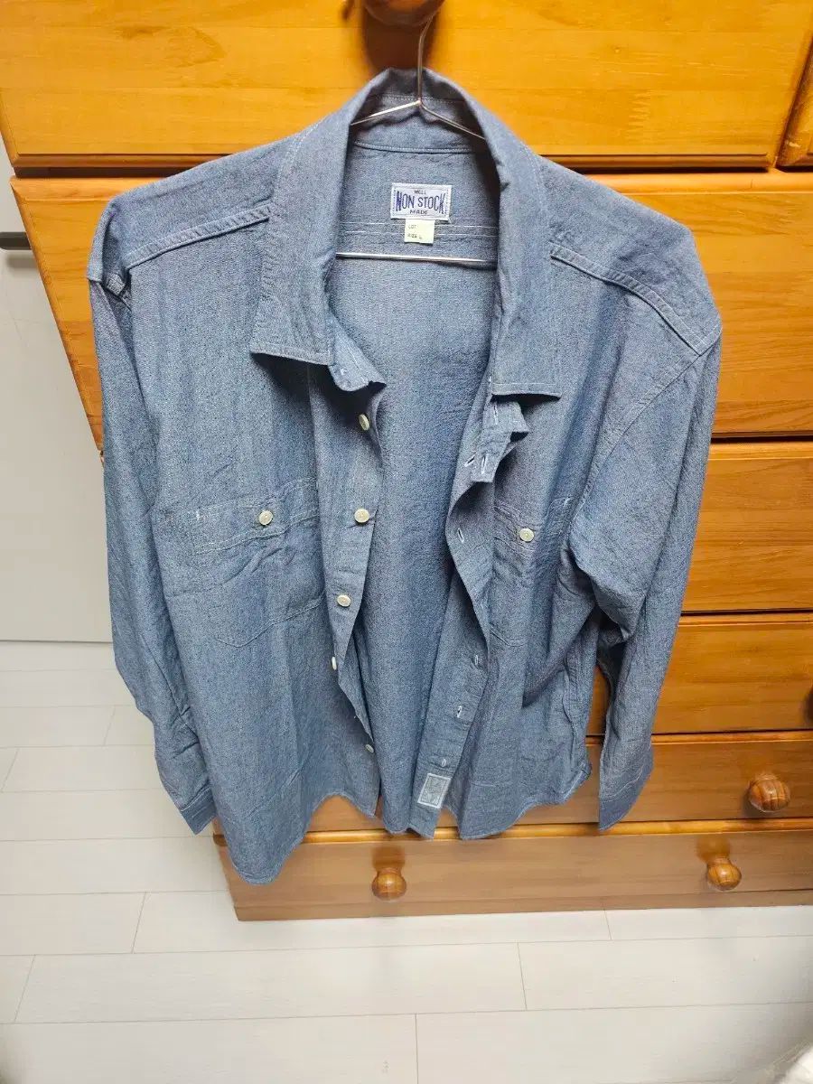 BRONSON ノンストック ワーク シャンブレー シャツ L
