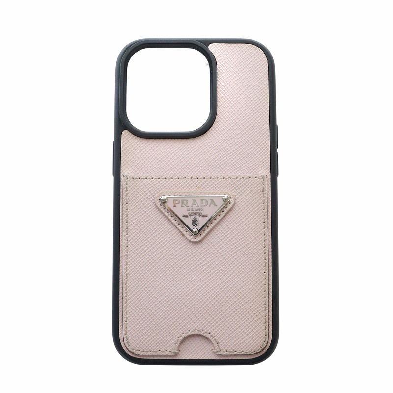 PRADA プラダ　iPhone15 Pro スマホケース プラダ iPhone15 Pro Maxケース キラキラ Pradaロゴ付き