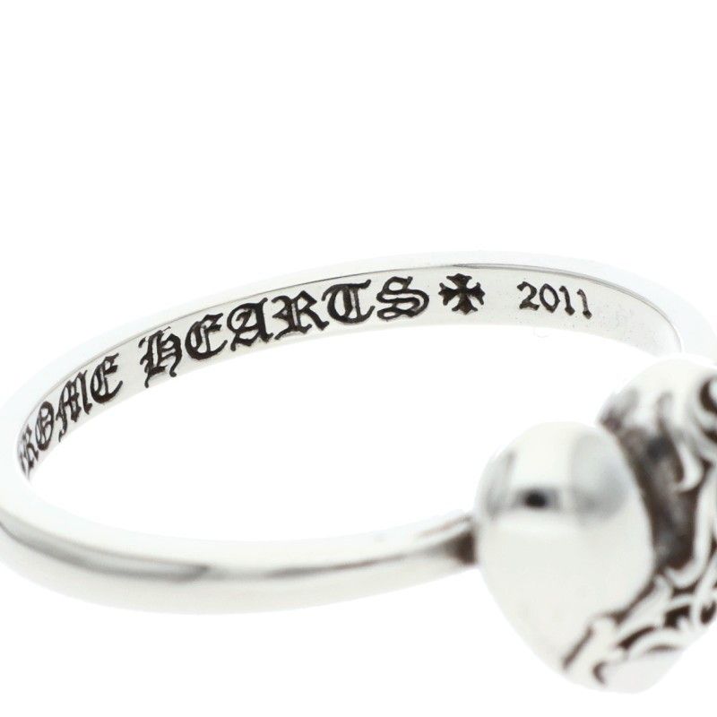 クロムハーツ BUBBLGM HEART/バブルガムハート シルバーリング メンズ