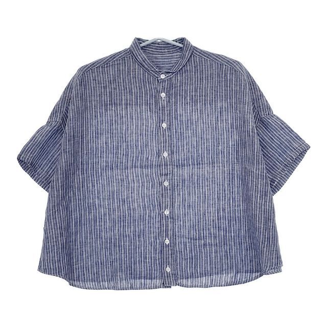nest Robe 01172-1189 リネンストライプ 半袖 ブラウス シャツ