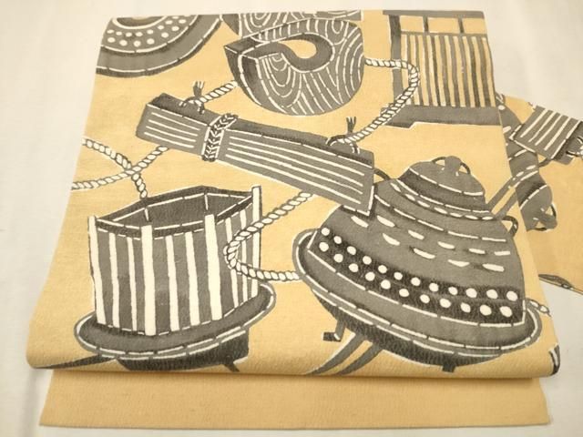 平和屋着物＊夏物 小紋・浴衣兼用 花繋ぎ 綿 DAAS0595az