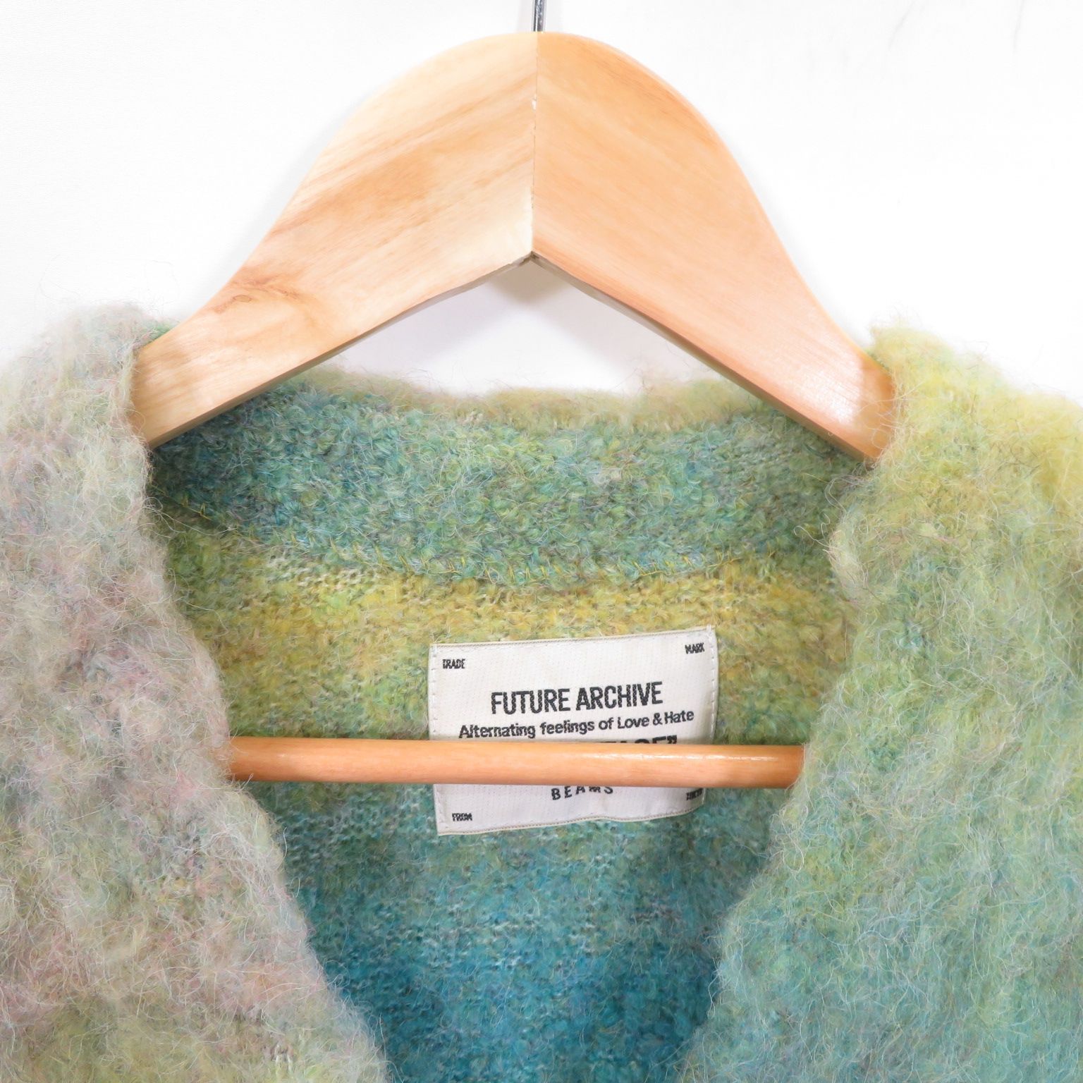 BEAMSビームスモヘアカーディガンANTI VINTAGE BEAMS ANTI VINTAGE グラデーションシャギー モヘア