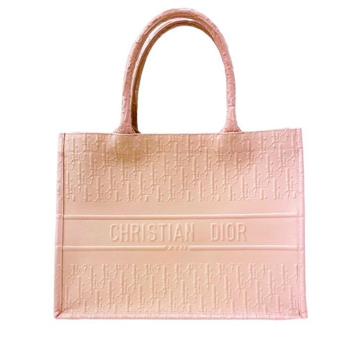 2022年CHRISTIAN DIOR ブックトートピンク ディオール ブックトート ミディアム レザー トートバッグ