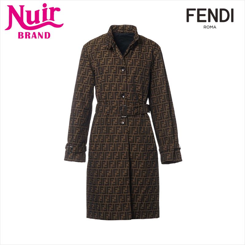 FENDI フェンディ コート ETF0122 ベルト付ズッカ
