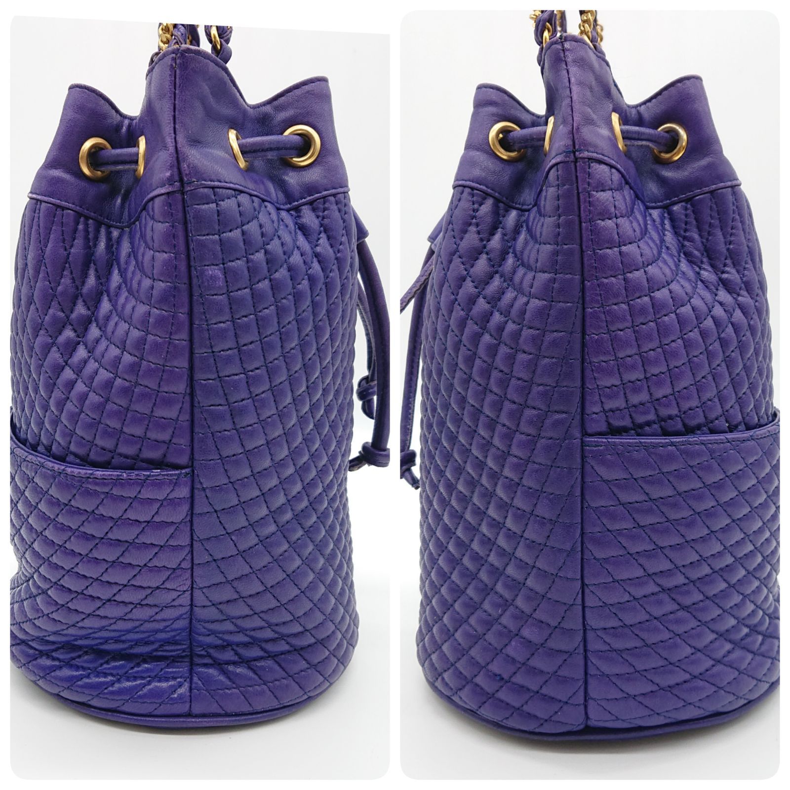BALLY バリー ショルダーバック キルティング チェーン 巾着型 