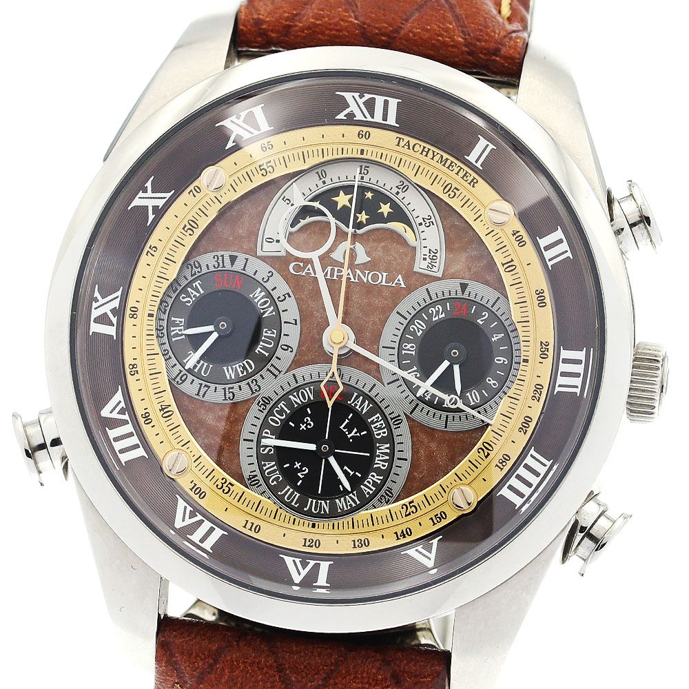 シチズン CITIZEN AH4081-09W カンパノラ 焦香 グランドコンプリケーション クォーツ メンズ _910646