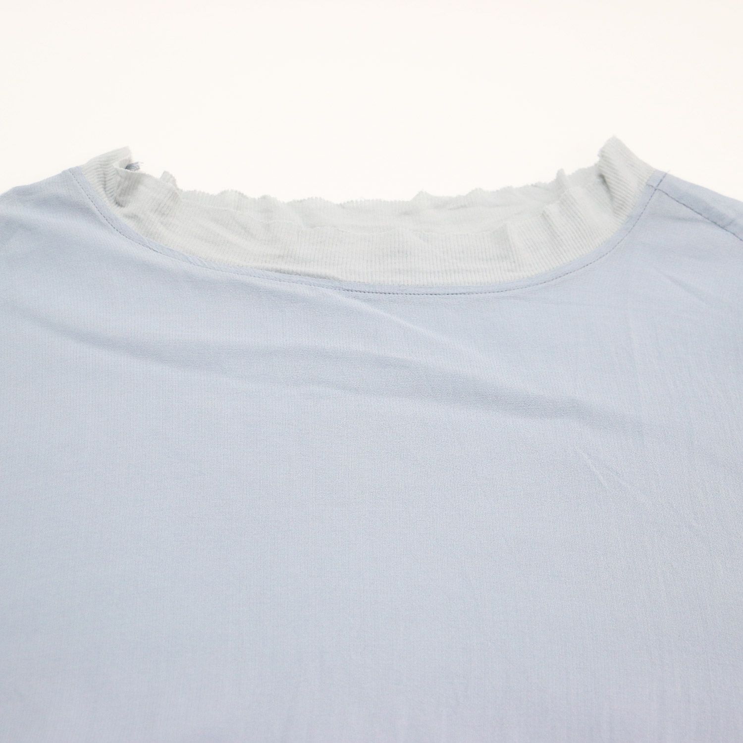 BEAMS maturely ビームス マチュアリー ブラウス ライトブルー サイズ:FREE / シアー クルーネック チュニック ブラウス / Adjustable Crew ロング丈 長袖 / トップス シャツ カットソー【レディース】【中古】 BEAMS maturely ビームス マチュアリー ブラウス ライトブルー