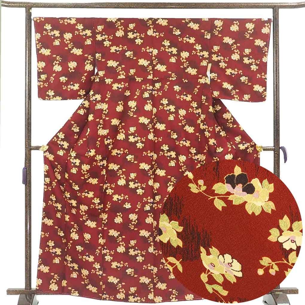 小紋 身丈165cm 裄67cm 前幅24cm 後幅29cm 袖丈49cm 袖幅33.5cm