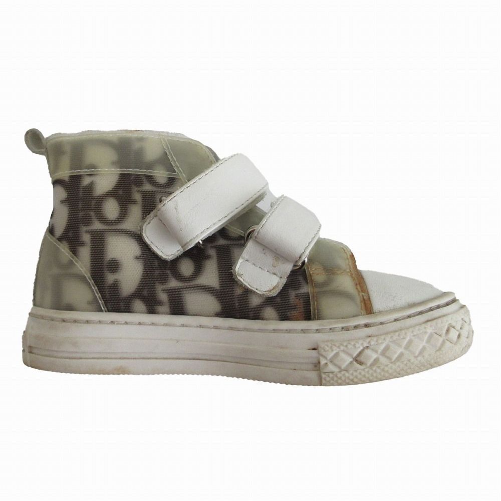 クリスチャンディオール　スニーカー　baby Dior トロッター Baby B23 League High-Top Sneaker White and Black Dior