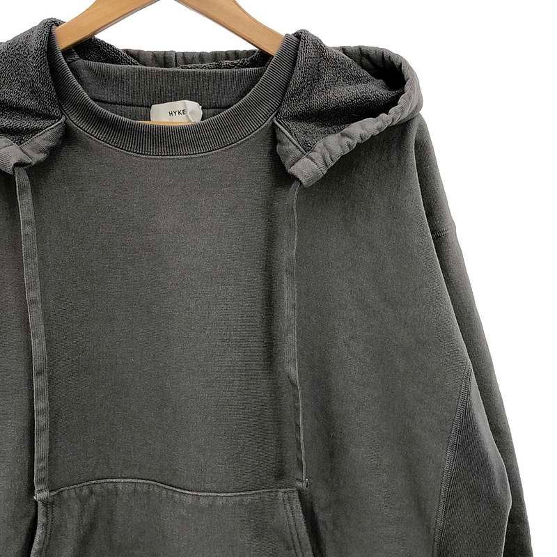 HYKE / ハイク | 2021AW | SWEAT HOODIE 後付け プルオーバーパーカー