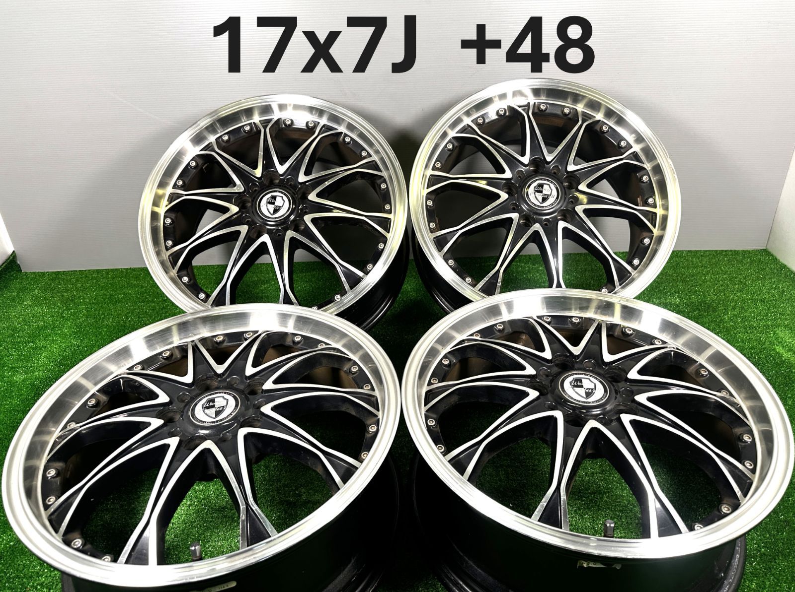 17X7J 48 5穴 PCD114.3 WARWIC EXSTARII 4本 アルミホイール TA064