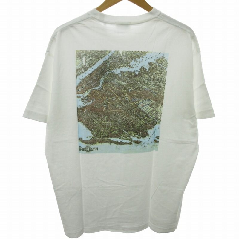 キスニューヨークシティ KITH NYC タグ付き 21年製 BROOKLYN BIRDS EYE 東京限定Tシャツ プリントカットソー ボックスロゴ  半袖 白 ホワイト Lサイズ 0430