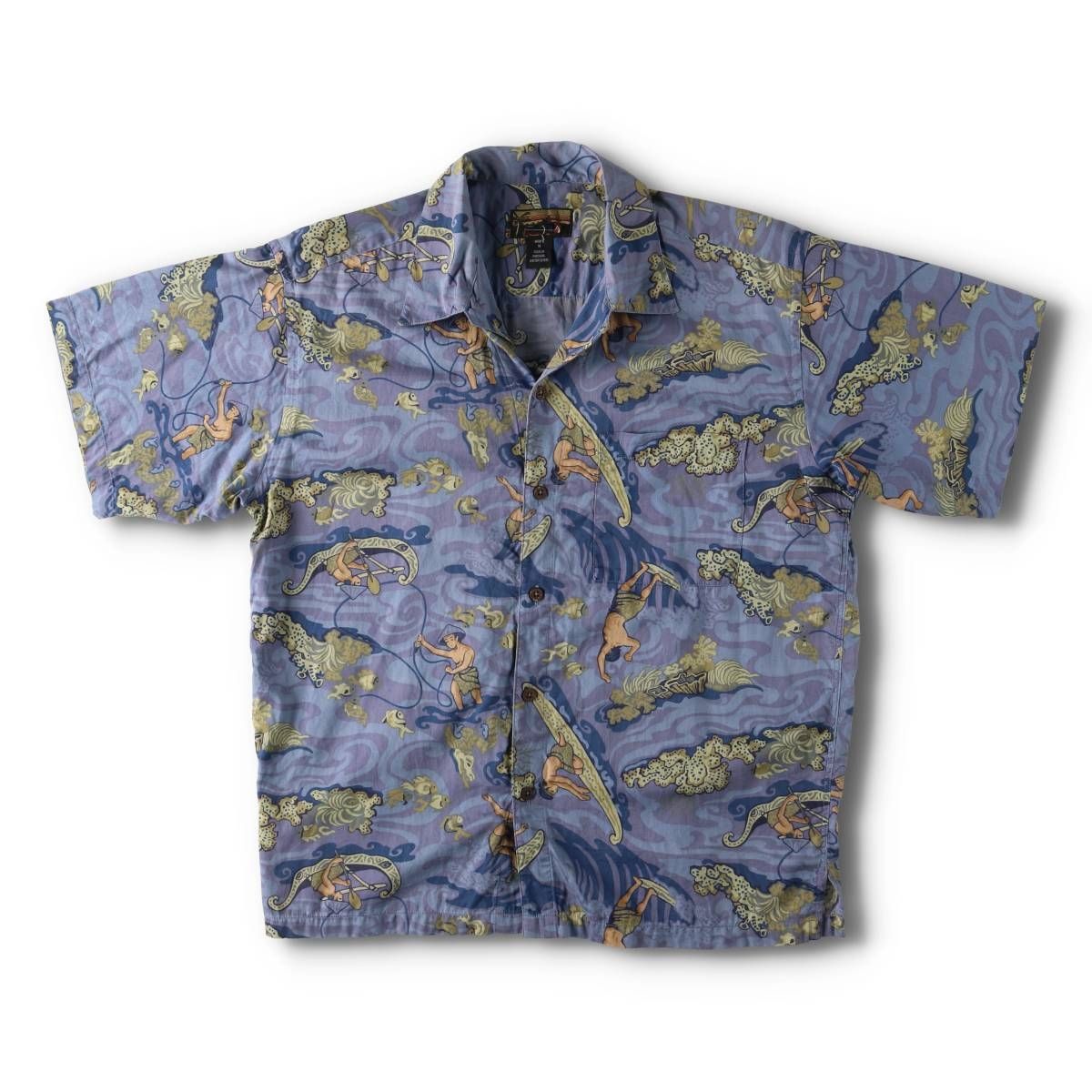 【希少】 パタゴニア アロハシャツ M 古着 ヴィンテージ アロハ ブルー 古着】パタゴニア/patagonia アロハシャツ パタロハ ブルー 安い
