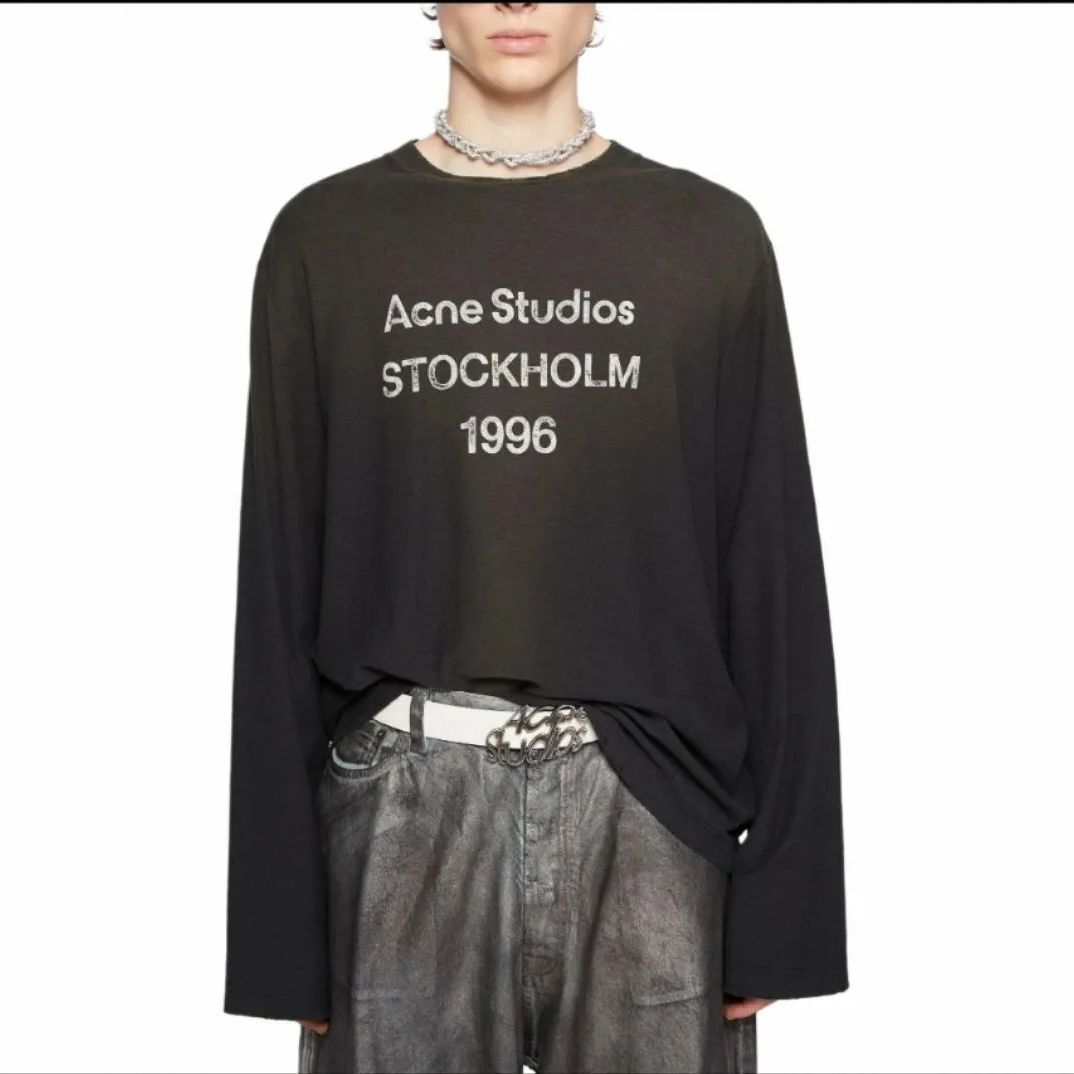 Acne Studios レトロな旧1996文字プリントルーズドロップ