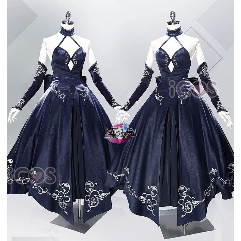 ♥ ICOS FGO セイバー|アルトリア ペンドラゴン〔オルタ〕 第3再臨 コスプレ衣装 長Ver