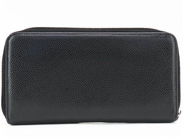美品】シャネル CHANEL ココマーク キャビアスキン ラウンド