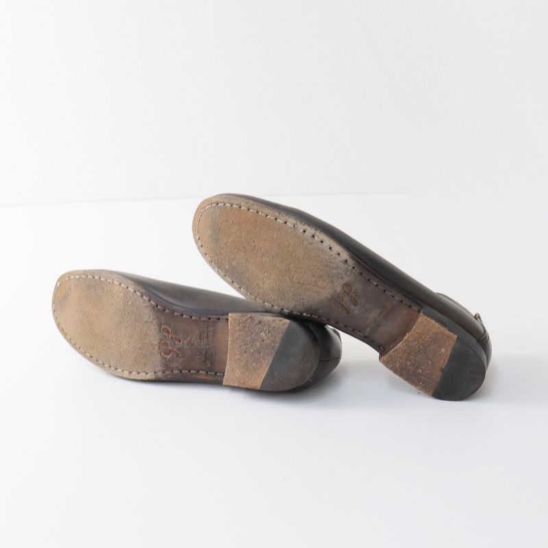 パラスパレス pal'las palace レザー フラットシューズ 2/グレー