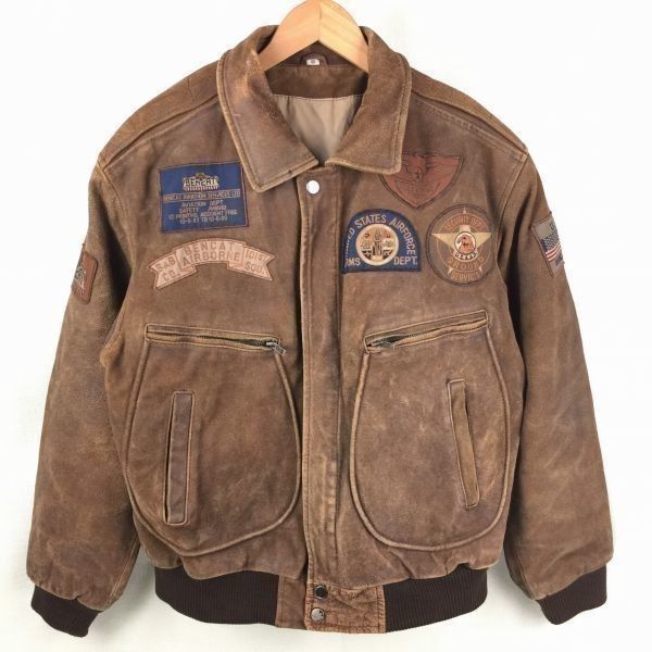希少Vintage  米軍Bencat 1936 VGC　CHIA　ベトナム/USA空軍ボマージャケット　sizeS〈ブラウン/茶/BROWN〉色　革ジャン/bag〕菅NO.Wメじ62-2 希少Vintage 米軍Bencat 1936 VGC CHIA ベトナム/USA空軍ボマー