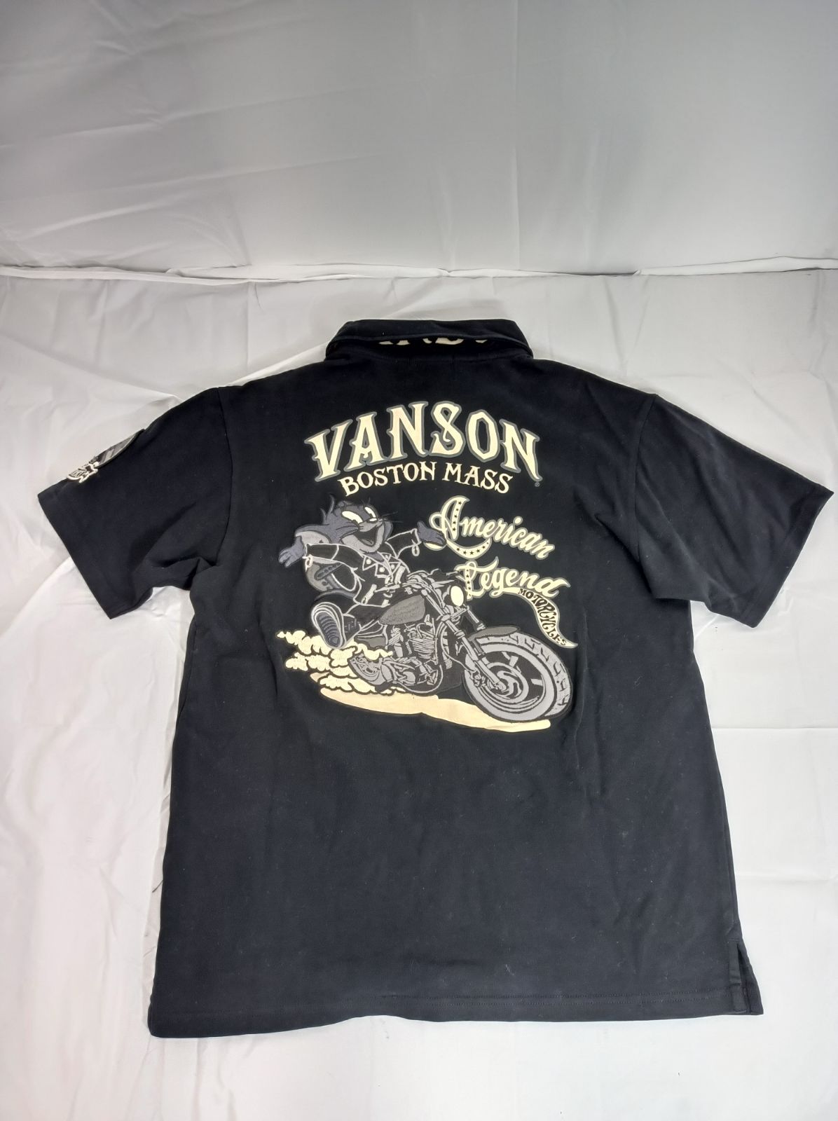 【02】☆コラボ☆VANSON トムとジェリー ポロシャツ ワッペン M【3959】