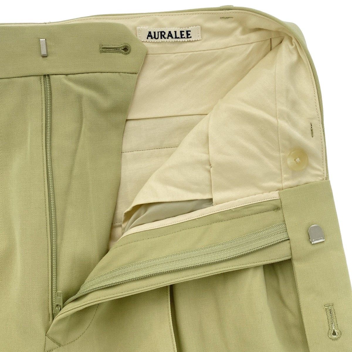 AURALEE オーラリー LIGHTWOOL MAX GABARDINE SLACKS スラックスパンツ A24AP04MG イエロー系 0 DECORATOM_COM_BR