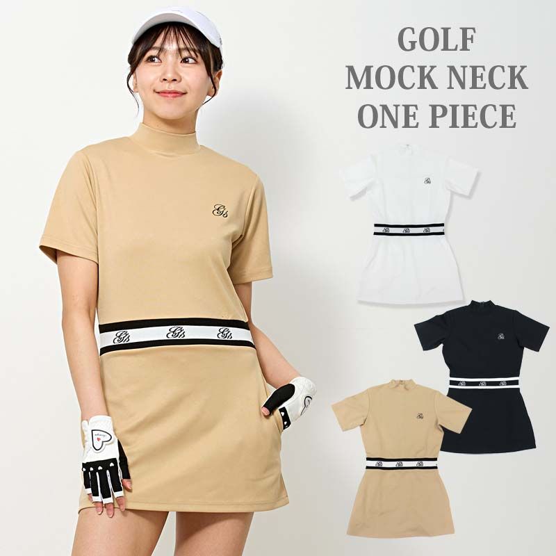 ゴルフウェア レディース ワンピース モックネックシャツ