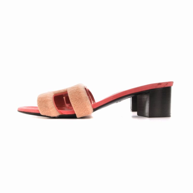 エルメス HERMES オアジス Oasis H ミンクファー サンダル エルメス HERMES オアジス Oasis H ミンクファー サンダル