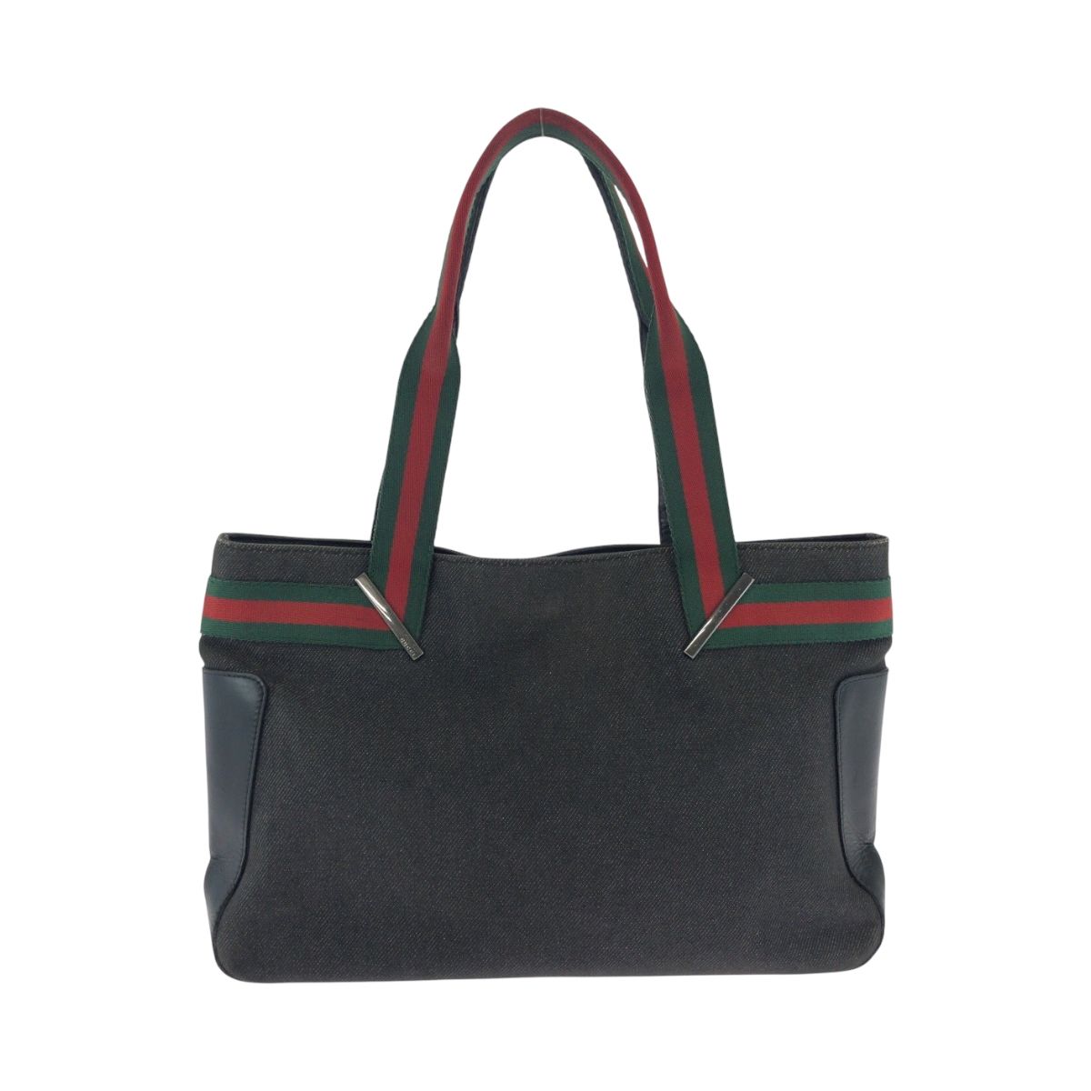 GUCCI グッチ シェリーライン グレー レッド グリーン シルバー金具  