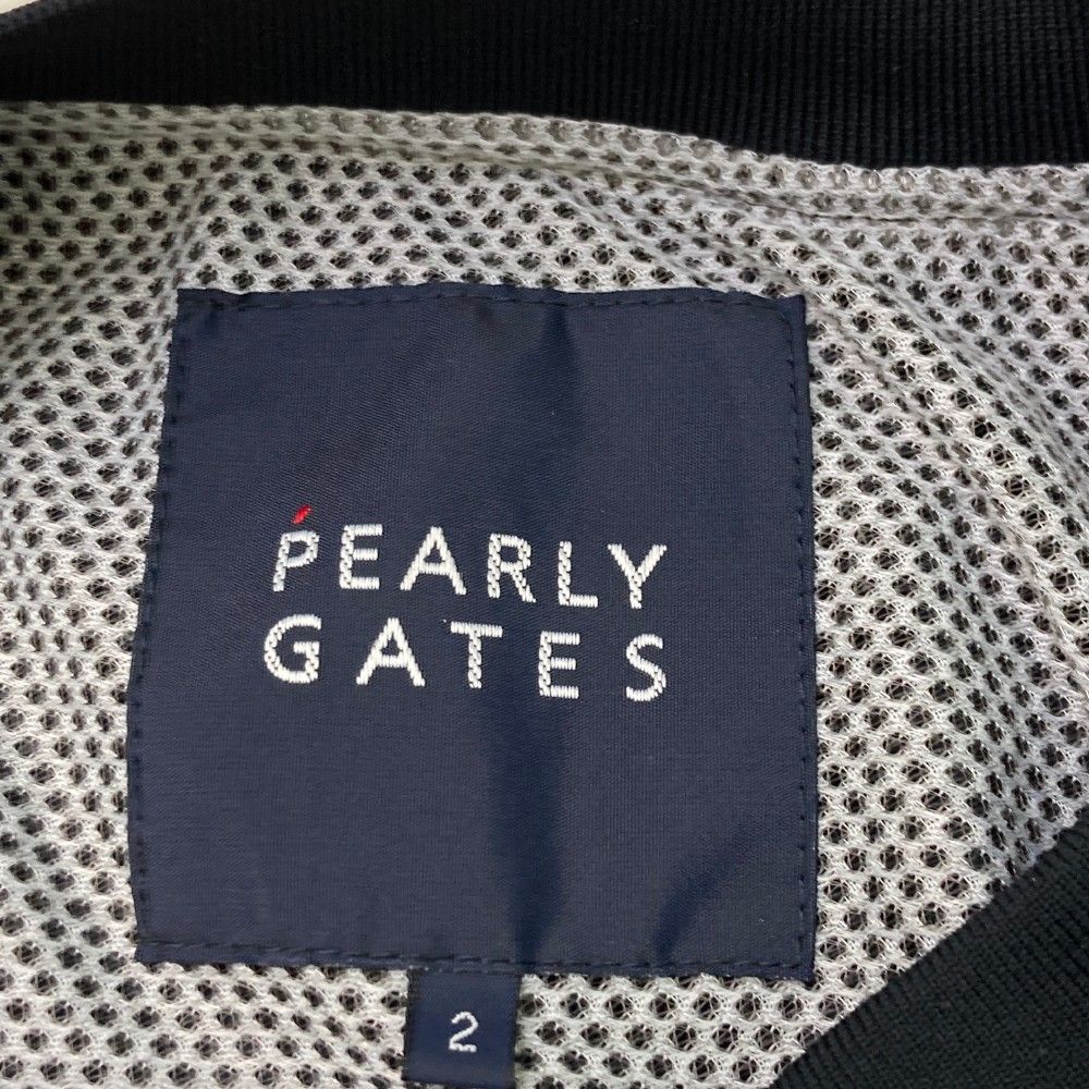 サイズ：2 PEARLY GATES パーリーゲイツ 2023年 長袖ブルゾン スニードジャック プリント ネイビー系 [240101428130] ゴルフウェア レディース ストスト サイズ：2 PEARLY GATES パーリーゲイツ 2023年 長袖ブルゾン