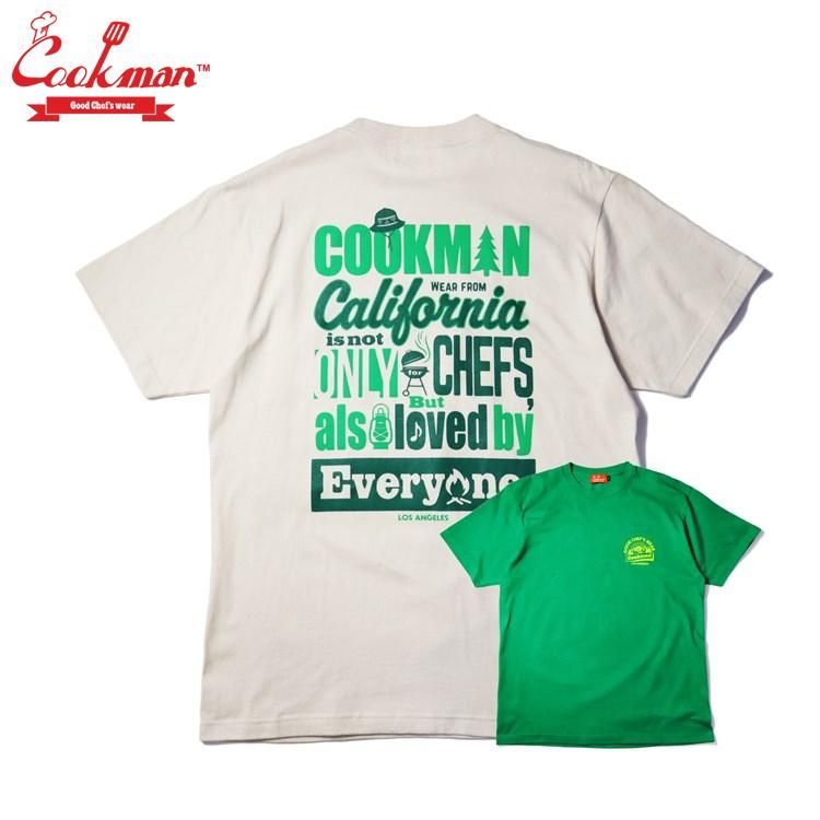 COOKMAN クックマン T-shirts Tシャツ Camp オフホワイト グリーン 半袖 白 緑 OffWhite Green メンズ レディース 男女兼用 カジュアル