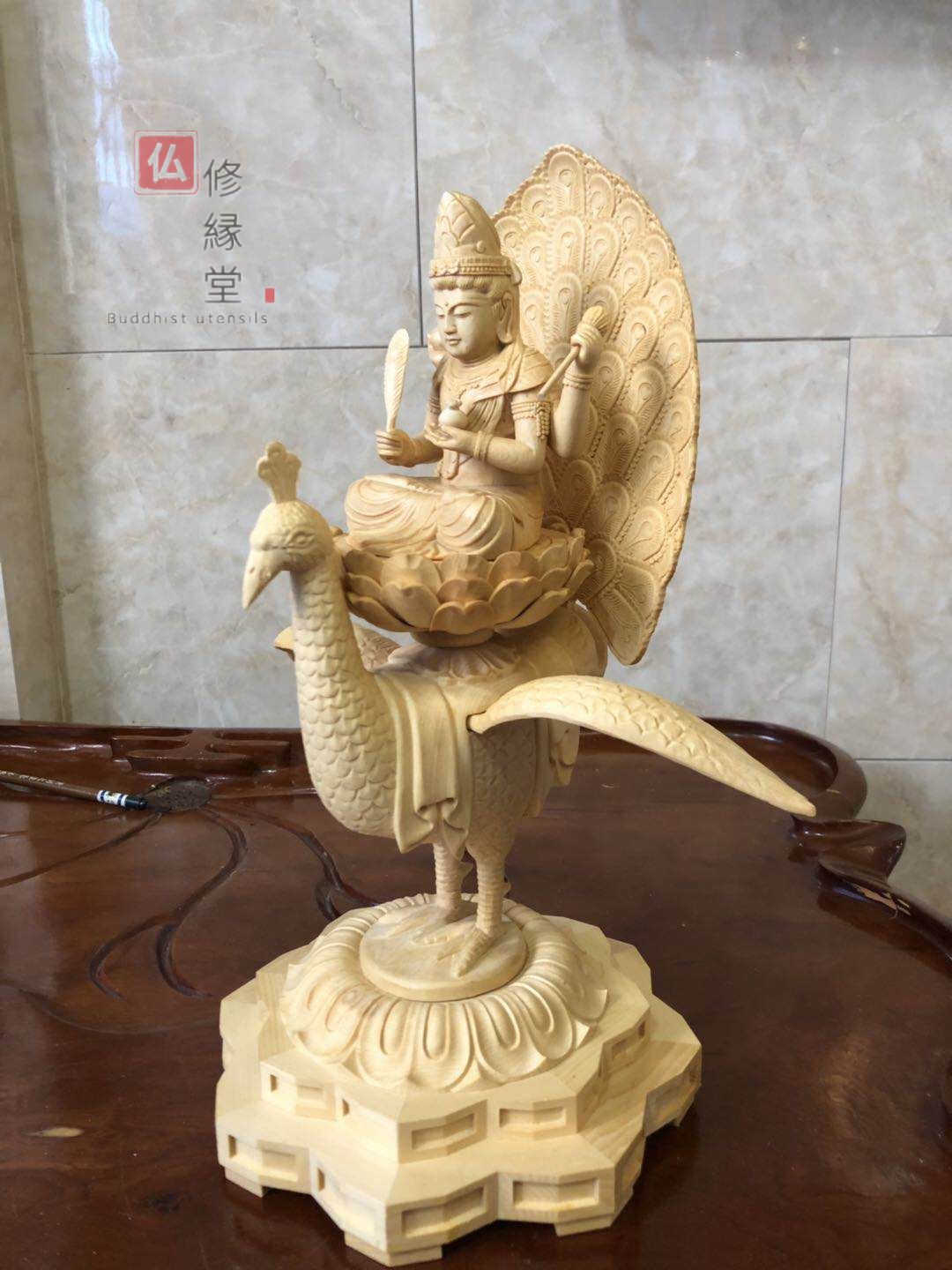 【修縁堂】真言宗 仏像 仏具 孔雀明王 置物 内蔵版 18CM 修縁堂】真言宗 仏像 仏具 孔雀明王 置物 内蔵版 18CM - メルカリ