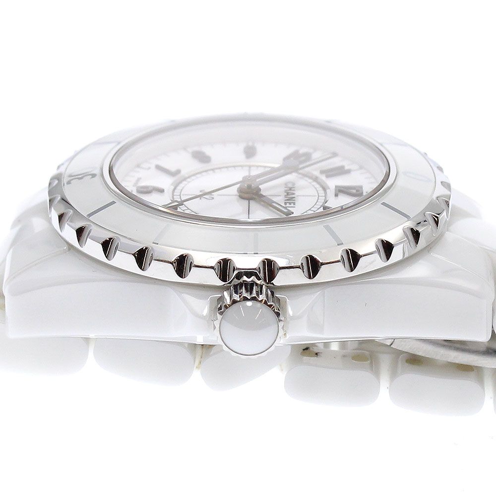 T049 シャネル J12 33mm H0968 ホワイトセラミック クォーツ CHANEL】シャネル J12 H0968 腕時計 ホワイトセラミック