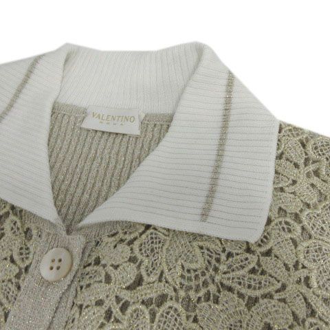 VALENTINO バレンティノ ＊ ニット トップス 背面レース リボン 白 240327-110_7.jpg