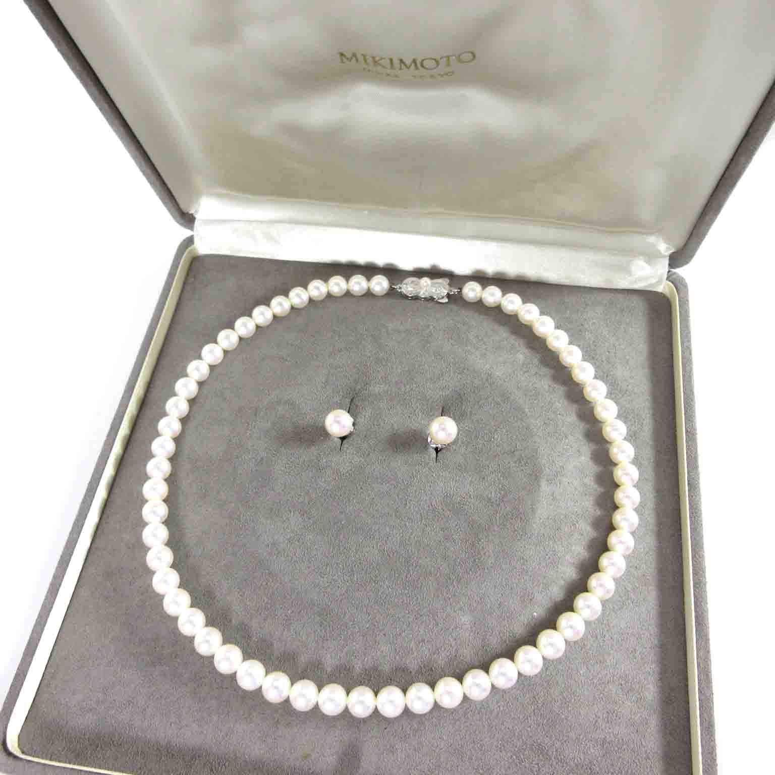 ミキモト MIKIMOTO パール 真珠 ネックレス ペンダント ピアス セット 