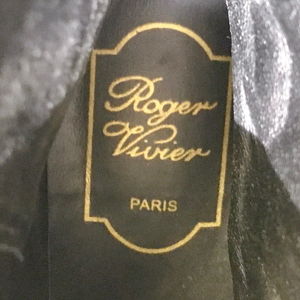 Roger Vivier ハーフブーツ ブラック ビジュー 厚底 レディース