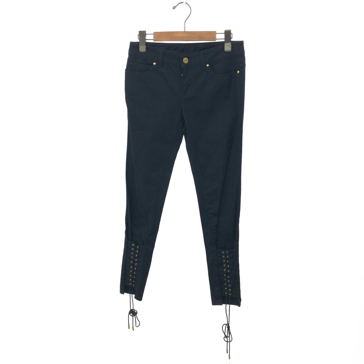 良好 GUCCI グッチ レースアップジョッパー パンツ サイズ 36 ブラック レディース 241005005161